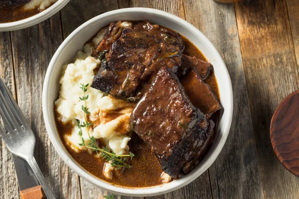 Carne de res estofada casera Costillas cortas — Foto de Stock