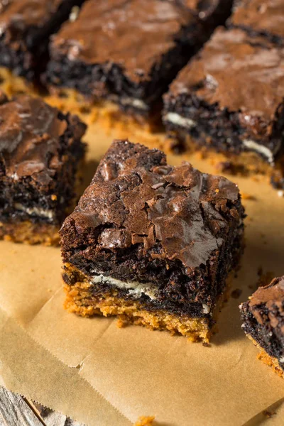 Ev Yapımı Çikolata Lıkek Brownies — Stok fotoğraf
