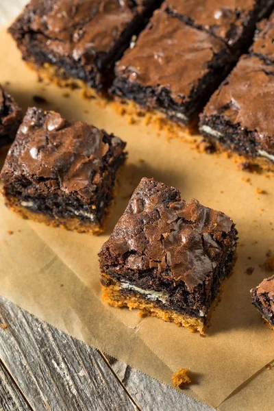 Házi csokoládé Slutty brownies — Stock Fotó