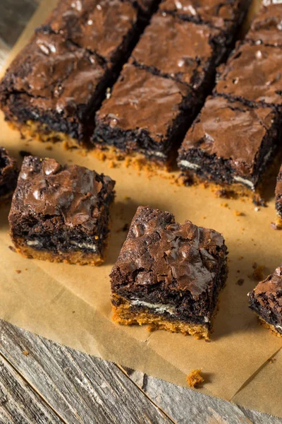 Házi csokoládé Slutty brownies — Stock Fotó
