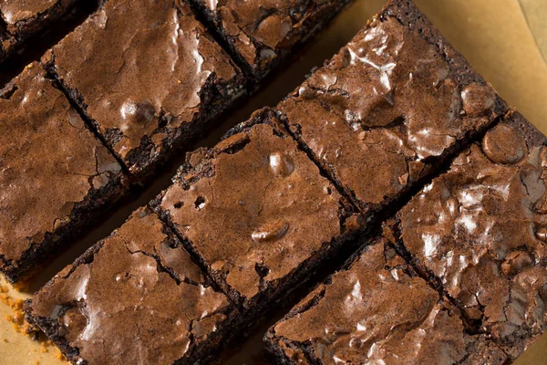 Caseiro chocolate sacanagem brownies — Fotografia de Stock