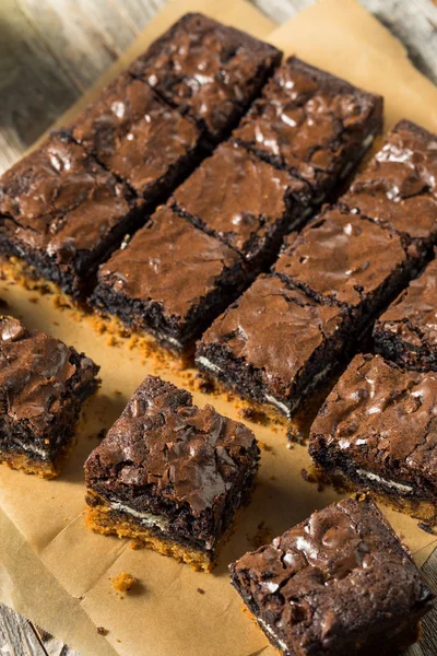 Ev Yapımı Çikolata Lıkek Brownies — Stok fotoğraf