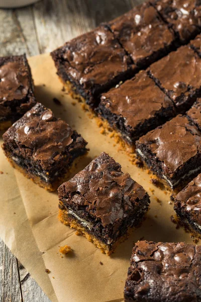 Homemade Chocolate Slutty Brownies — Stock Photo, Image