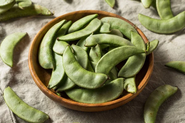 Raw Green Organic Indian Desi Papdi — Fotografie, imagine de stoc