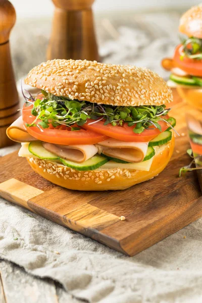 Sandwich maison Bagel Turquie — Photo