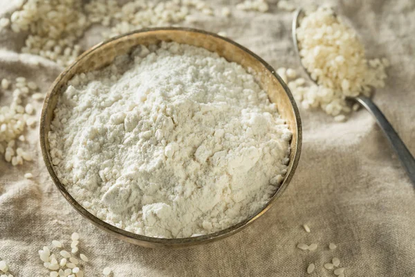 Biologische glutenvrij rijstmeel — Stockfoto