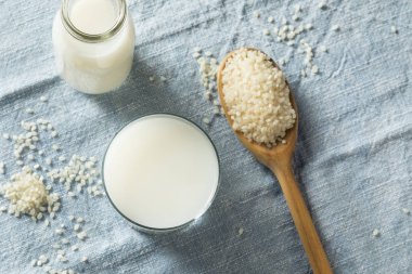 Healthy Organic Vegan Rice Milk clipart