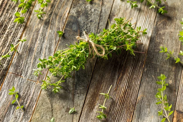 Rauwe groene biologische verse tijm — Stockfoto