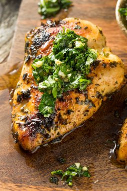 Homemade Grilled Chimichurri Chicken Breast clipart
