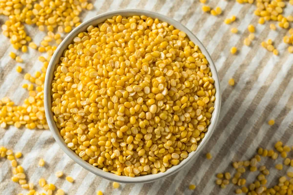 Moong Dal Orgánica Seca Frijoles Mung Split — Foto de Stock