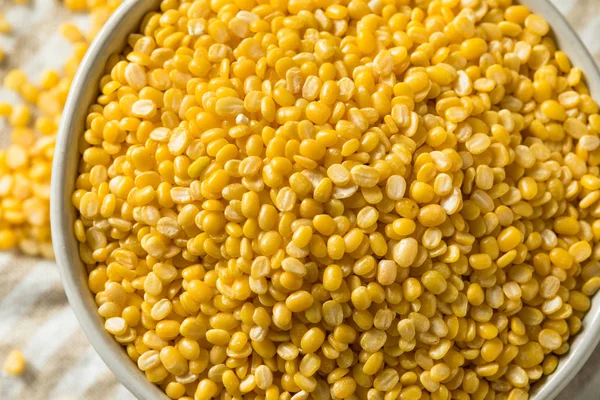 Moong Dal Orgánica Seca Frijoles Mung Split — Foto de Stock