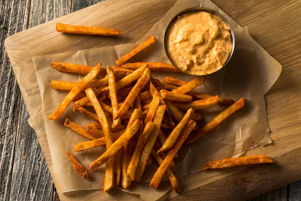 Homemade Spicy Mexican Nacho Fries — Stock Photo, Image