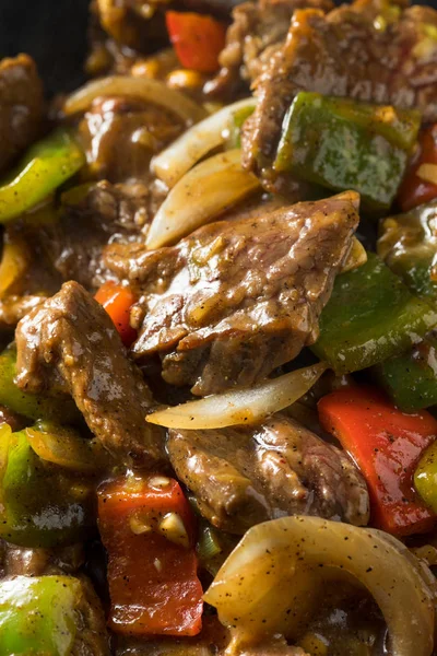 Steak de poivre chinois fait maison — Photo