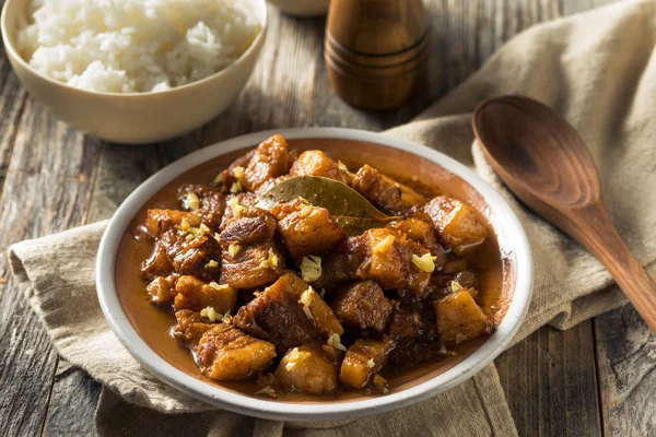 Filipino hecho en casa Adobo cerdo — Foto de Stock