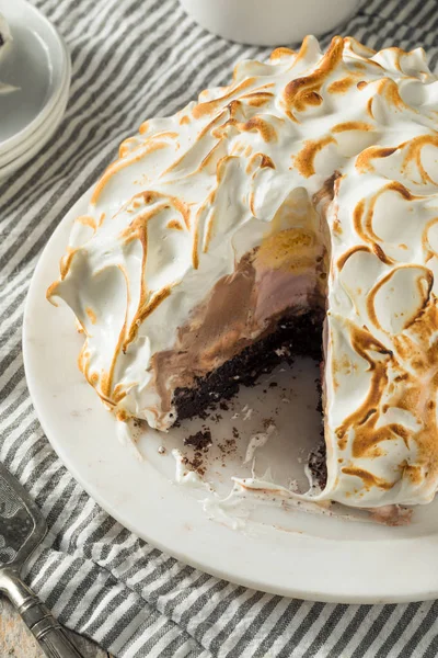 Homemade Toasted Baked Alaska — Stock Photo, Image