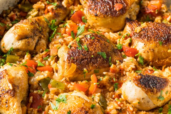 Casero español Arroz con Pollo — Foto de Stock