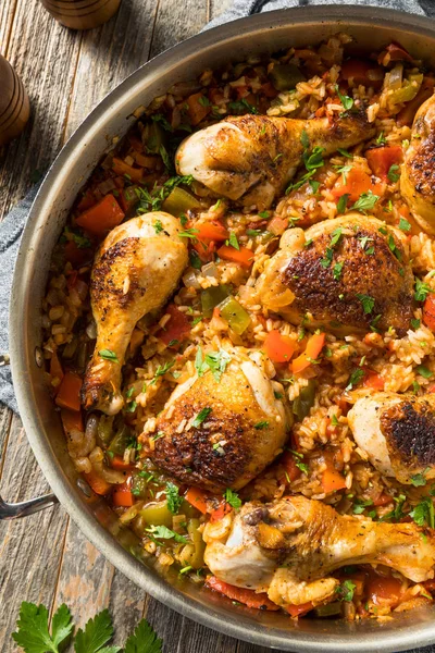 Caseiro espanhol Arroz con Pollo — Fotografia de Stock