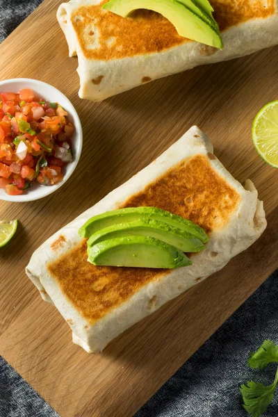 Buatan sendiri Chorizo Breakfast Burritos — Stok Foto