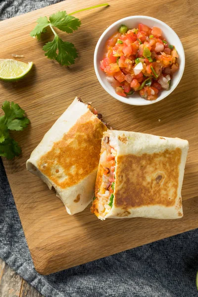 Buatan sendiri Chorizo Breakfast Burritos — Stok Foto