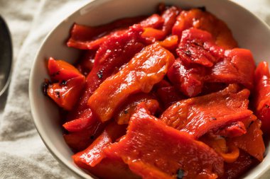 Organic Marinated Roasted Red Peppers clipart