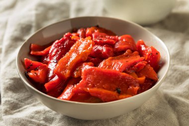 Organic Marinated Roasted Red Peppers clipart