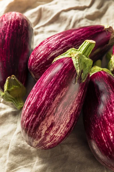 Баклажаны Raw Purple Organic Gaffiti — стоковое фото
