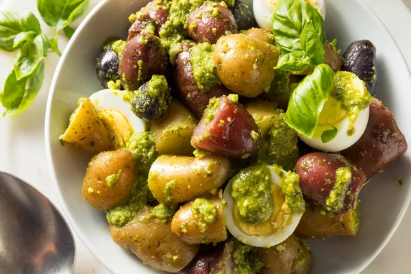 Insalata di patate al pesto biologico fatto in casa — Foto Stock