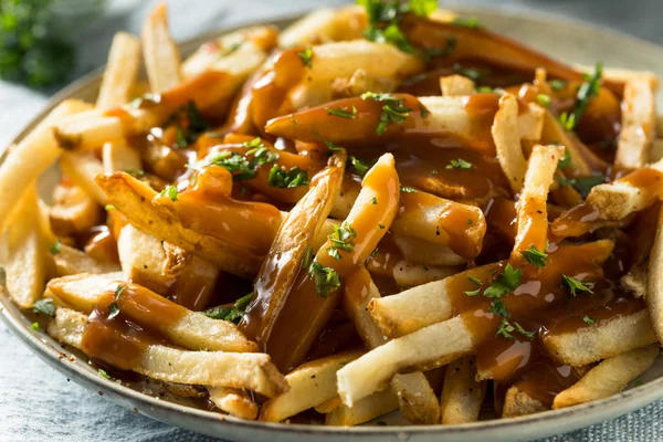 Caseiro American Gravy Fries — Fotografia de Stock