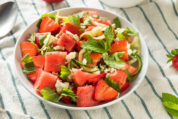 Salade de pastèque crue Feta maison — Photo