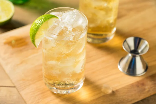 Bourbon Whiskey Ginger Lime casero — Foto de Stock