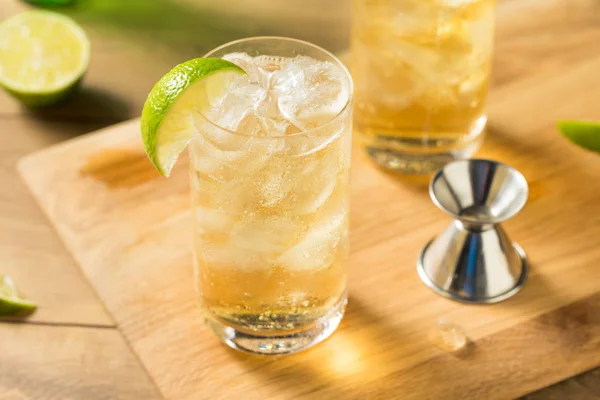 Bourbon Whiskey Ginger Lime casero — Foto de Stock