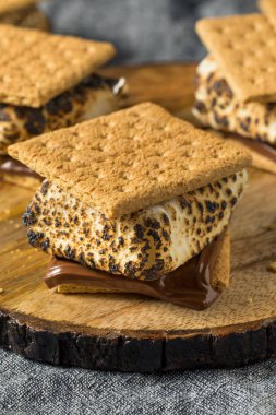 Ev yapımı Gooey Smores Sandviçler