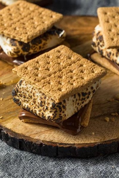 Caseiro Gooey Smores Sanduíches — Fotografia de Stock