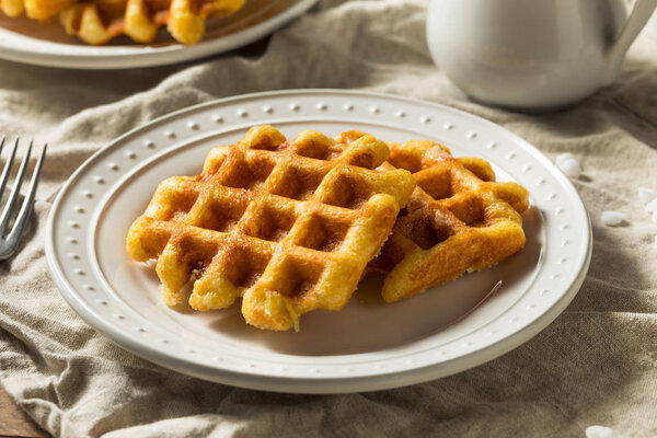 Homemade Belgian Sugar Waffles