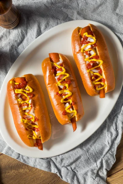 Házi vegán sárgarépa hot dog — Stock Fotó