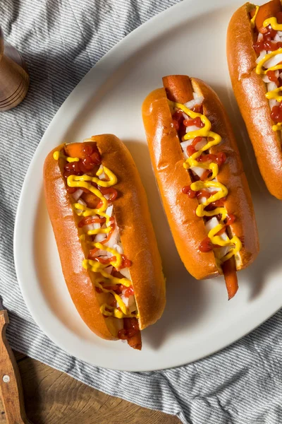 Perros calientes de zanahoria vegana caseros — Foto de Stock