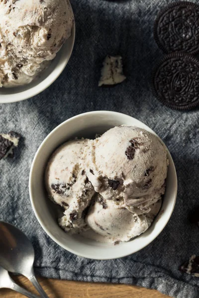 Ev Yapımı Çikolata Lı Ve Krem Dondurma — Stok fotoğraf