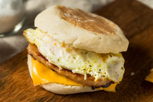Homemade Pork Roll Egg Sandwich — Stock Photo, Image