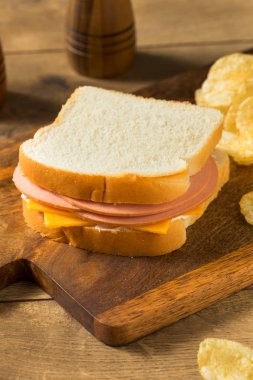 Homemade Bologna and Cheese Sandwich clipart