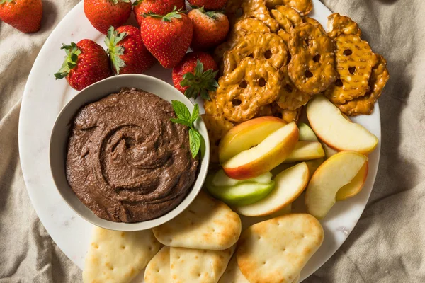 Buatan sendiri Chocolate Dessert Hummus Dip — Stok Foto