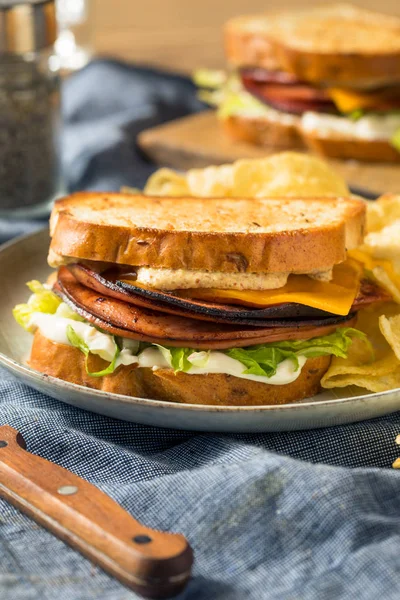 Sandwich de Bolonia Frita Casera —  Fotos de Stock