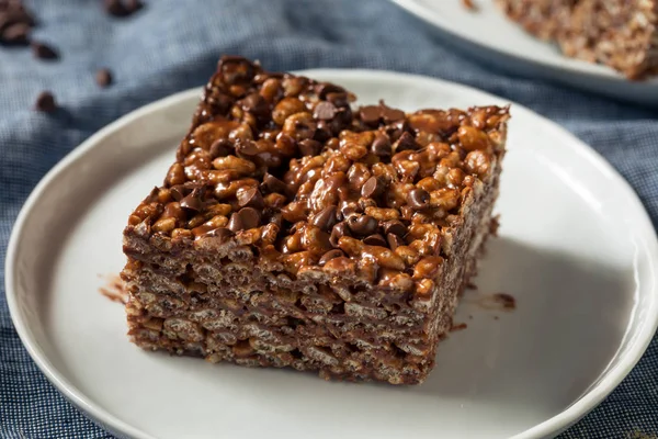 Chocolate casero arroz crujientes golosinas — Foto de Stock