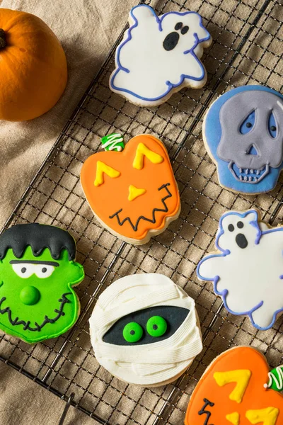 Przerażające domowe Halloween ciasteczka — Zdjęcie stockowe