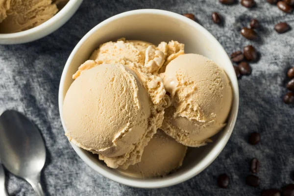 Homemade Coffee Ice Cream — Stock Photo, Image