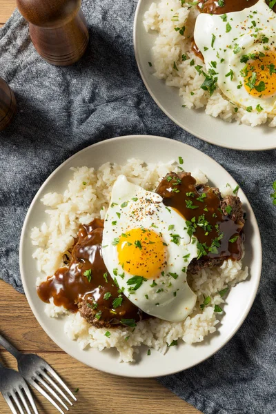 Zelfgemaakte Hawaïaanse Loco Moco — Stockfoto