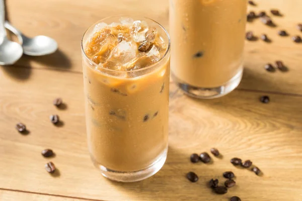 Homemade Iced Coffe with Almond Milk — стокове фото