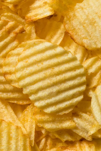 Organic Salted Wavy Potato Chips — Stock Photo, Image