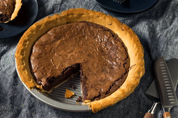 Homemade Chocolate Brownie PIe — Stock Photo, Image