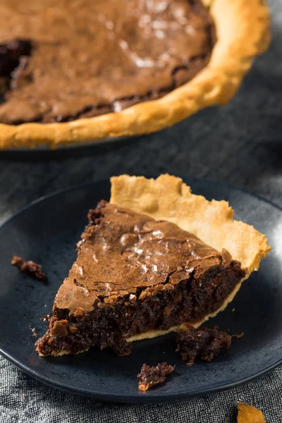 Brownie casera de chocolate Pie —  Fotos de Stock