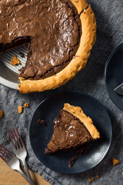 Chocolate caseiro Brownie PIe — Fotografia de Stock